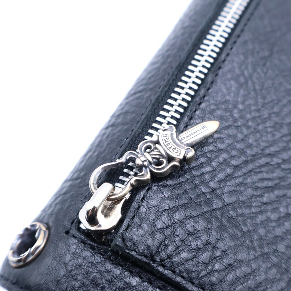 CHROME HEARTS(クロムハーツ) WAVE ウェーブ レザーウォレット 財布 ブラック BCA375