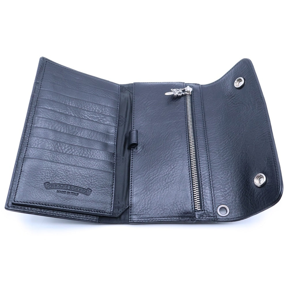 CHROME HEARTS(クロムハーツ) WAVE ウェーブ レザーウォレット 財布 ブラック BCA375