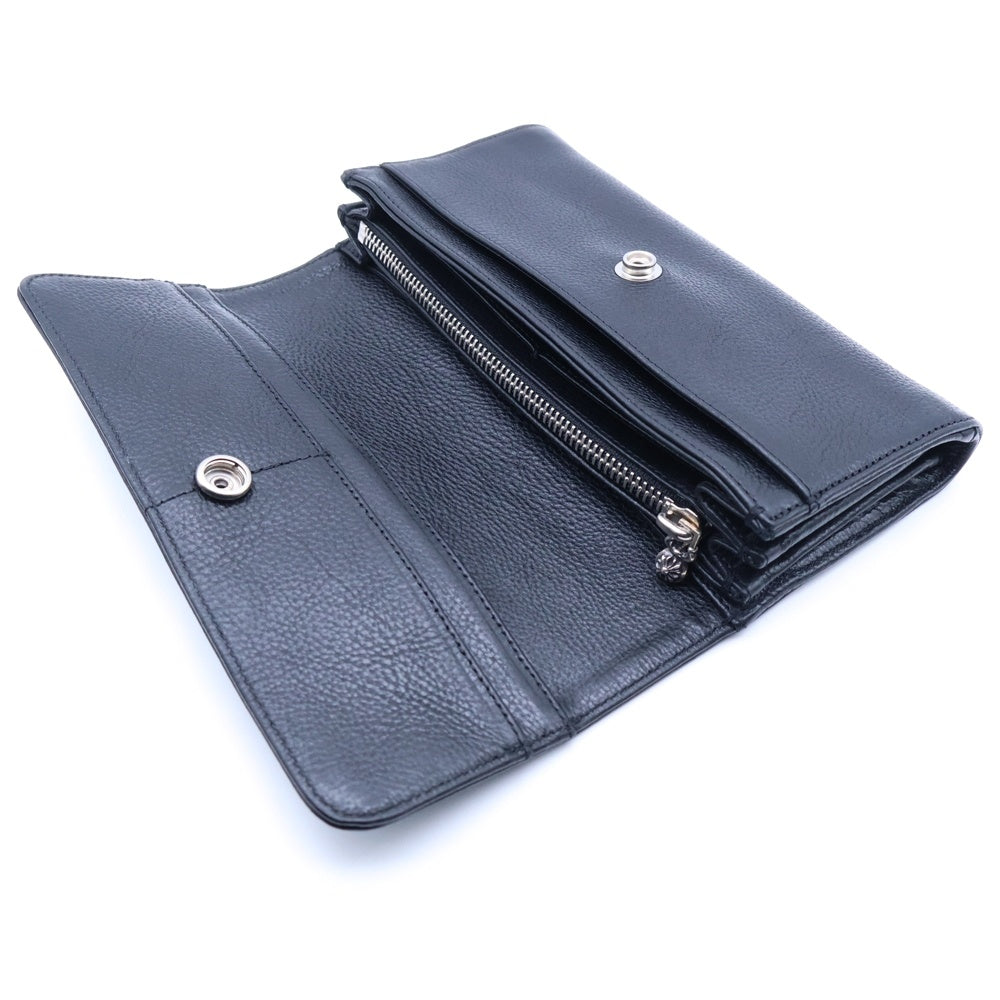 CHROME HEARTS(クロムハーツ) JUDY CROSS BALL ジュディ クロス ボール ボタン レザーウォレット 長財布 ブラック BCA366