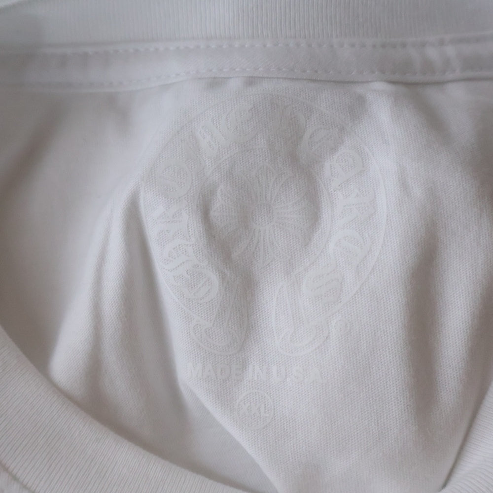 CHROME HEARTS(クロムハーツ) Miami Horseshoe S/S Tee マイアミ限定 バック ホースシュー クルーネック半袖Tシャツカットソー ホワイト