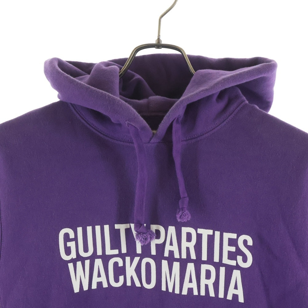 WACKO MARIA(ワコマリア) HEAVY WEIGHT PULLOVER HOODED SWEAT SHIRT フロントロゴプリント ヘビーウェイト プルオーバーパーカー フーディー パープル