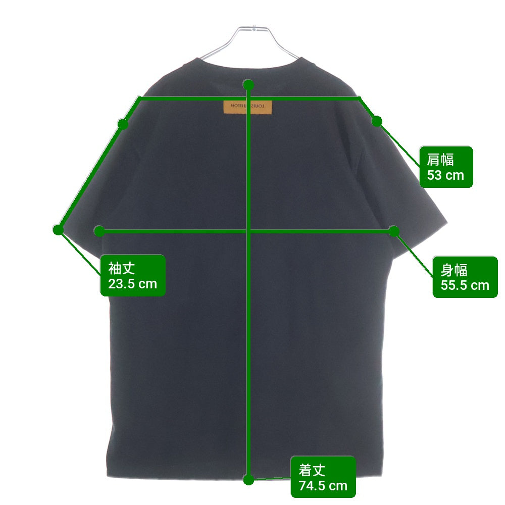 LOUIS VUITTON(ルイヴィトン) 25SS エンボスLV クルーネック 半袖Tシャツ カットソー ブラック RM251Q DT3 HNY55W