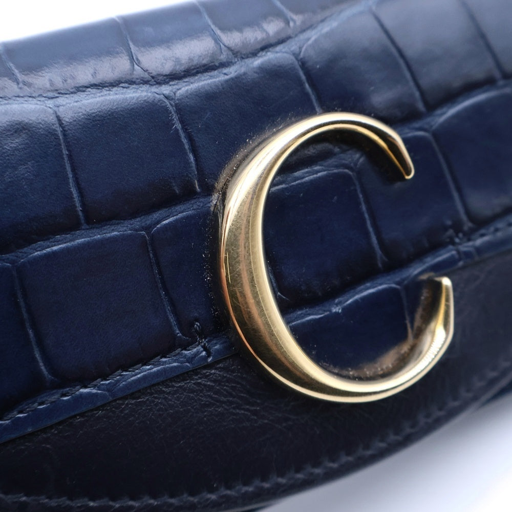Chloe(クロエ) ロゴ 二つ折り財布 コインケース カードケース ネイビー