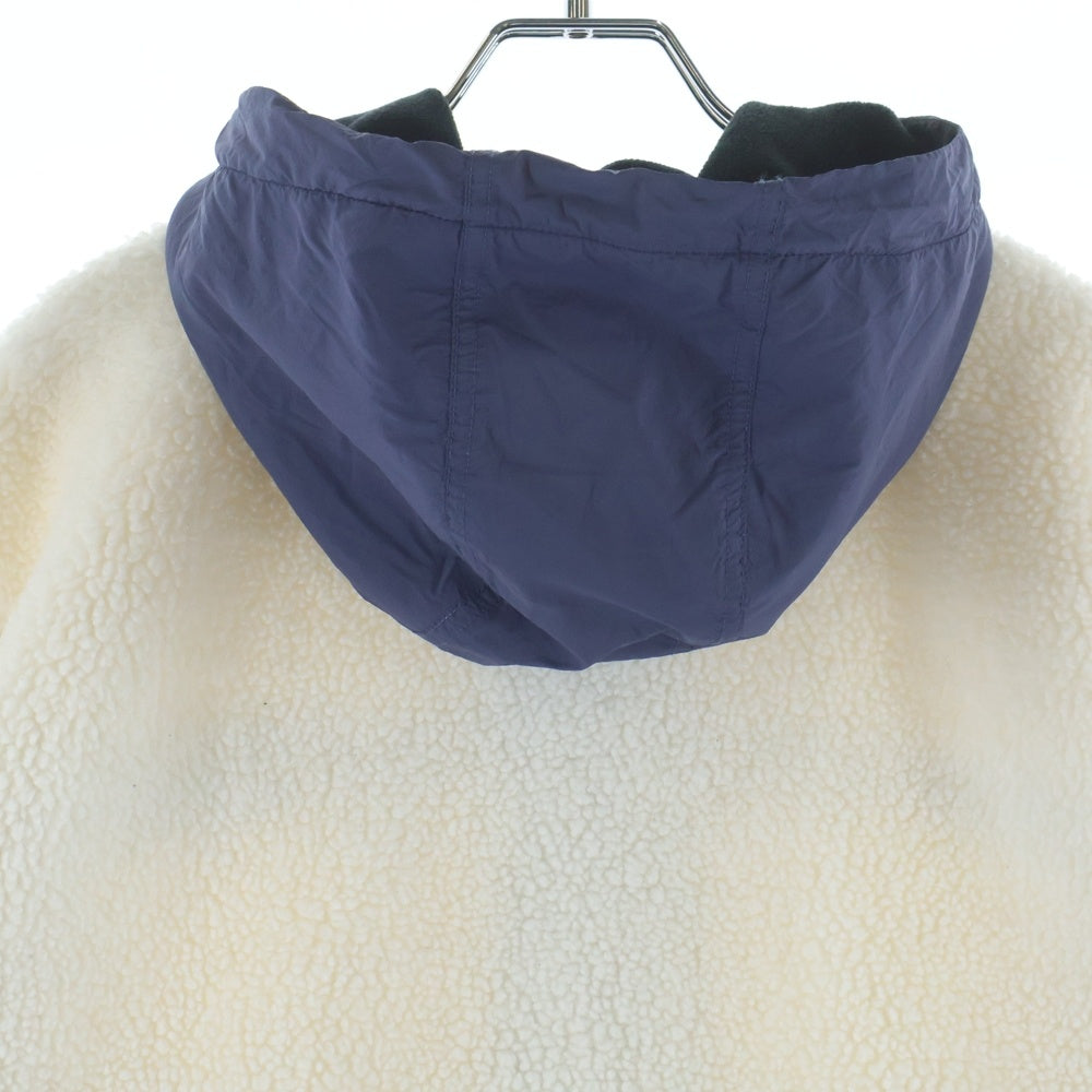 GIVENCHY(ジバンシィ) Shearling Zipped Jacket ロゴラバー シアリングジップジャケット フーディー ホワイト BM006A308X