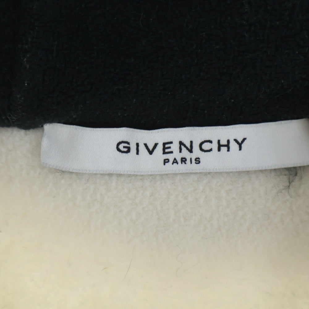 GIVENCHY(ジバンシィ) Shearling Zipped Jacket ロゴラバー シアリングジップジャケット フーディー ホワイト BM006A308X