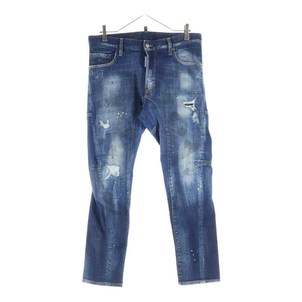 DSQUARED2(ディースクエアード) 21SS MEDIUM WASH 4 TIDY BIKER JEANS ミディアム ウォッシュ タイディ バイカー ジーンズ デニム パンツ インディゴ S74LB0873 S30342