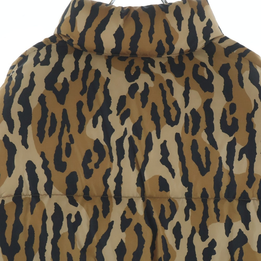 WACKO MARIA(ワコマリア) 21AW × NANGA LEOPARD DOWN JACKET TYPE-1 ナンガ レオパード ジップアップダウンジャケット ブラウン