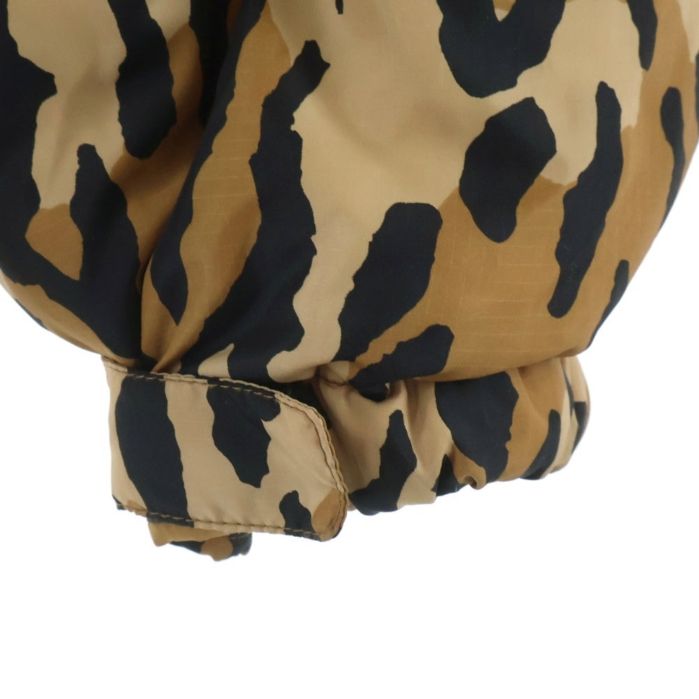 WACKO MARIA(ワコマリア) 21AW × NANGA LEOPARD DOWN JACKET TYPE-1 ナンガ レオパード ジップアップダウンジャケット ブラウン