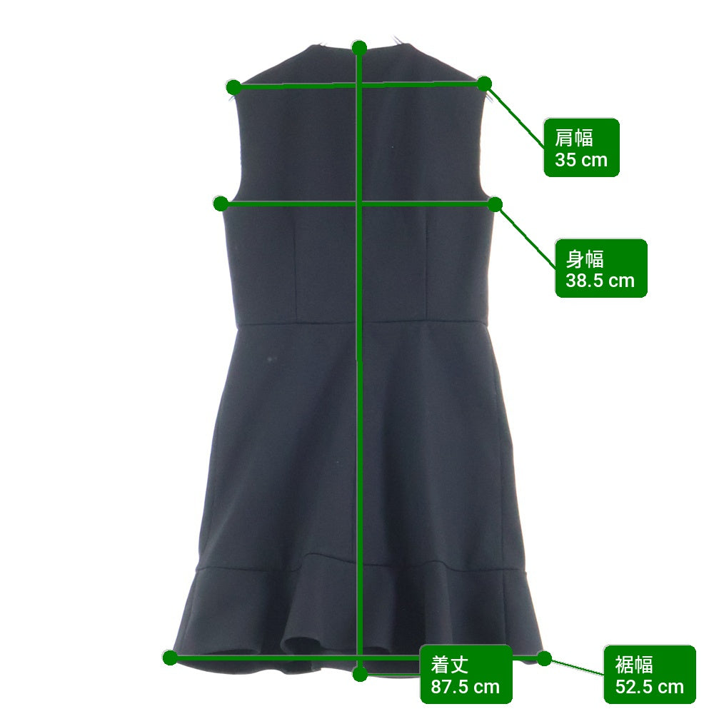 RED VALENTINO(レッド ヴァレンティノ) ハートポケット ノースリーブ ツイル ドレス ワンピース ブラック SR3VAH151Y1 レディース