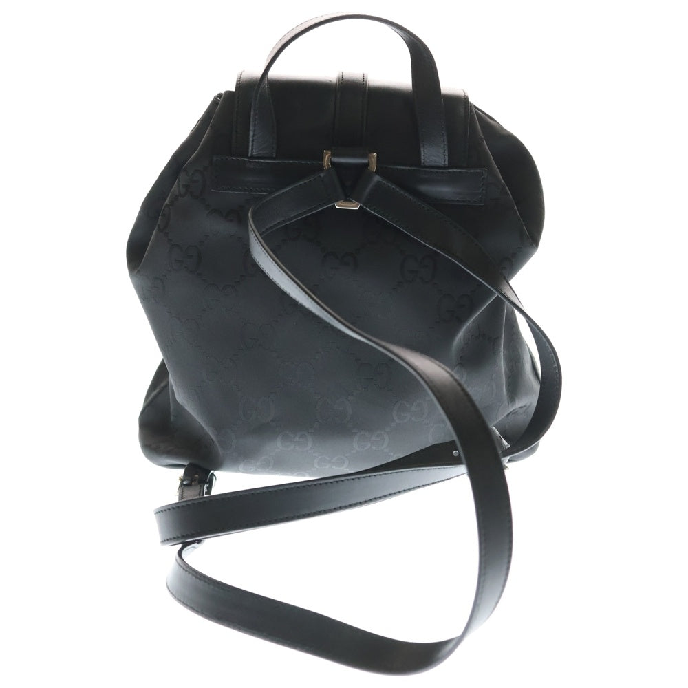 GUCCI(グッチ) GGロゴ総柄 ジャッキー ナイロン レザー リュックサック ブラック 003ー0246 レディース