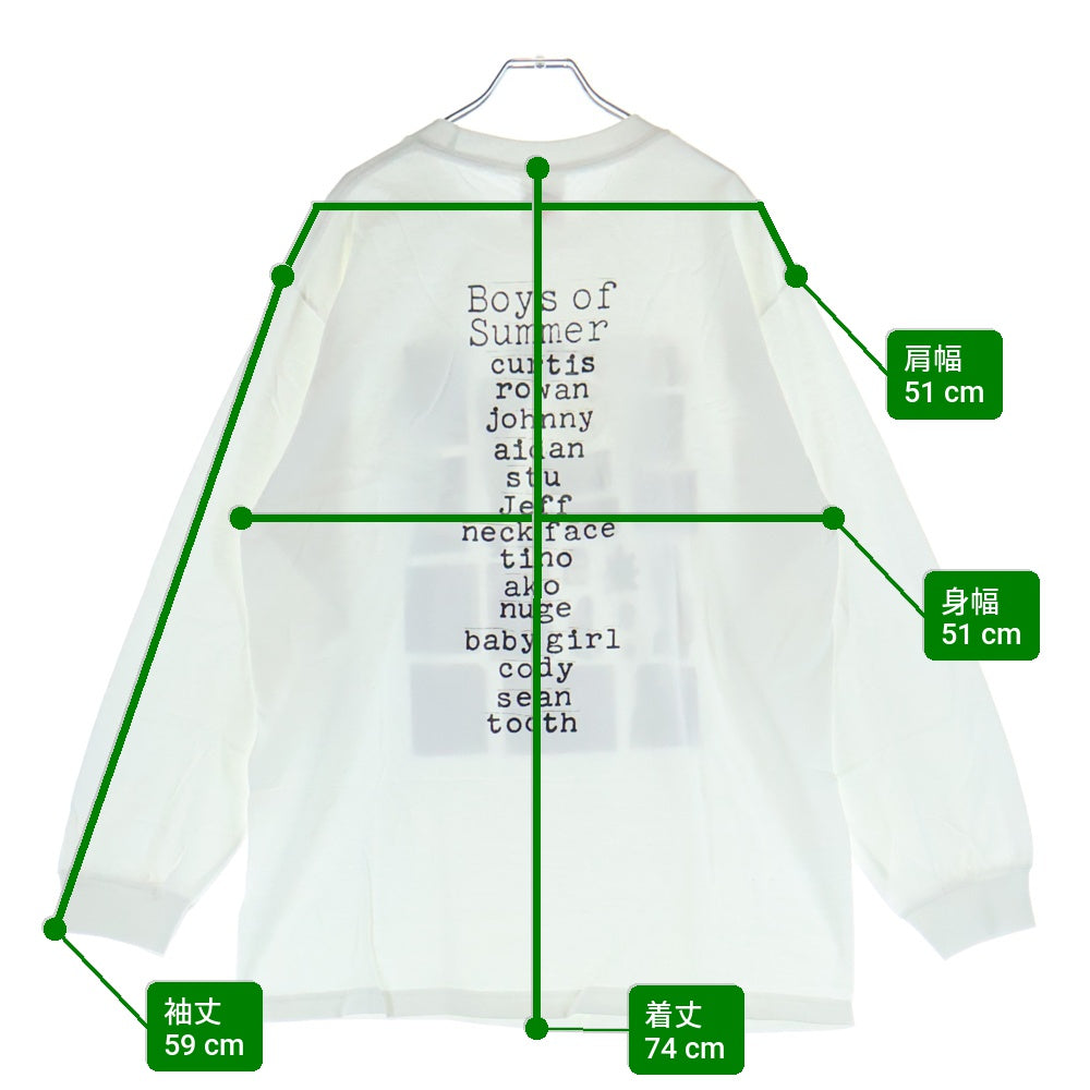 BOYS OF SUMMER(ボーイズオブサマー) × Weirdo Dave Fuck This Life L/S Tee ウィアード・デイヴ ファックディスライフ グラフィックフォトプリント クルーネック ロングスリーブ 長袖Tシャツ