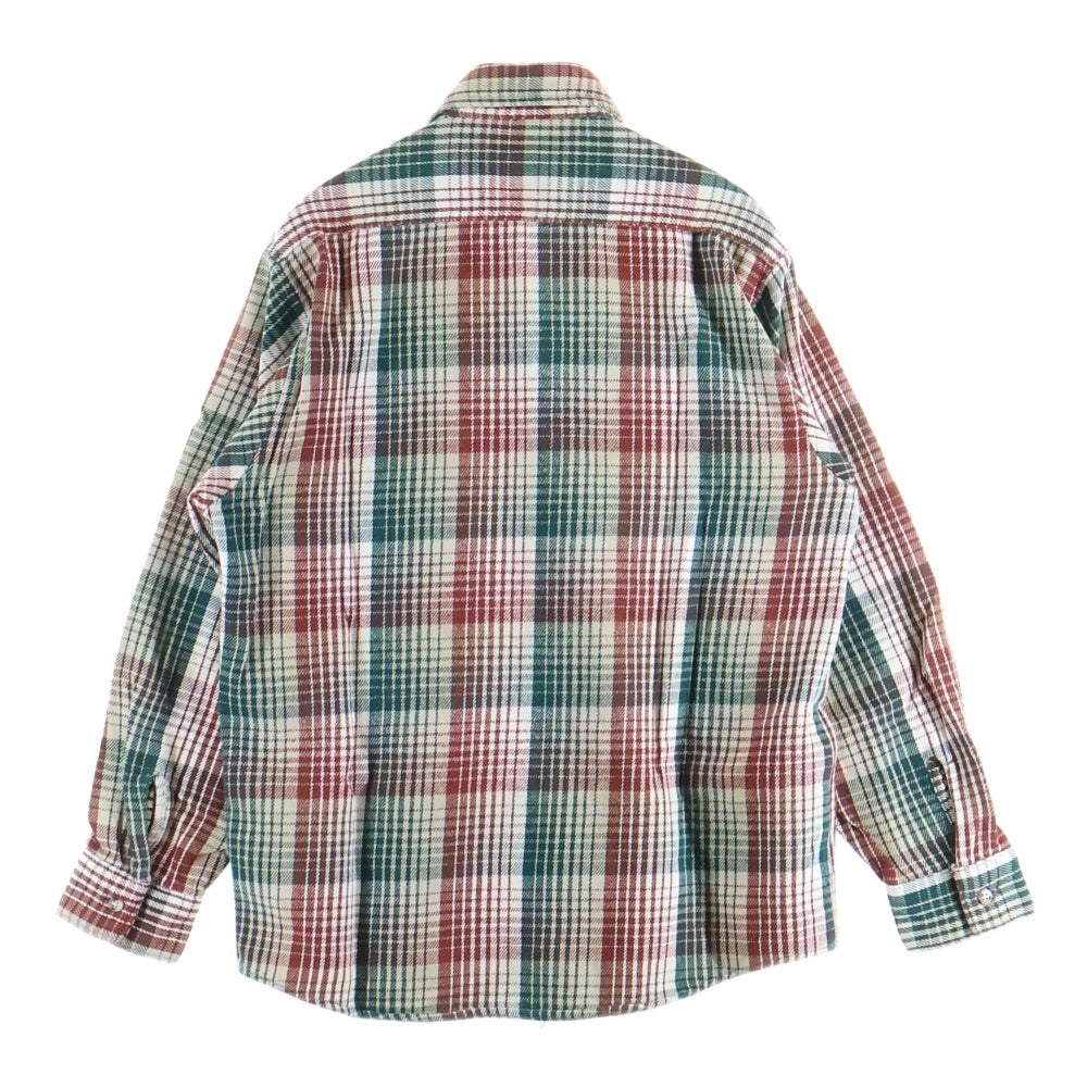 FIVE BROTHERS(ファイブブラザー) 90S VINTAGE CHECK L/S SHIRT ヴィンテージ チェック 総柄 長袖シャツ ベージュ