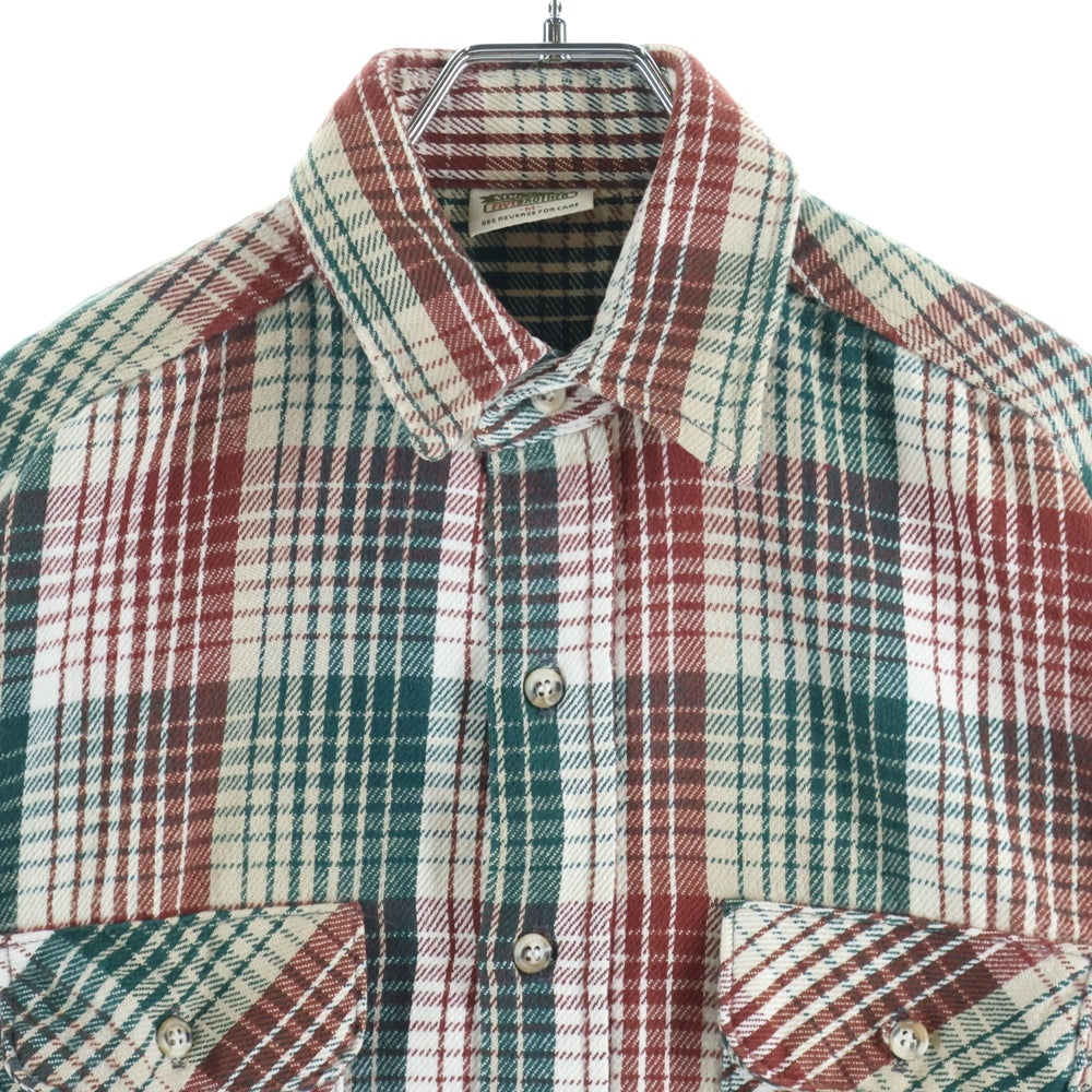 FIVE BROTHERS(ファイブブラザー) 90S VINTAGE CHECK L/S SHIRT ヴィンテージ チェック 総柄 長袖シャツ ベージュ