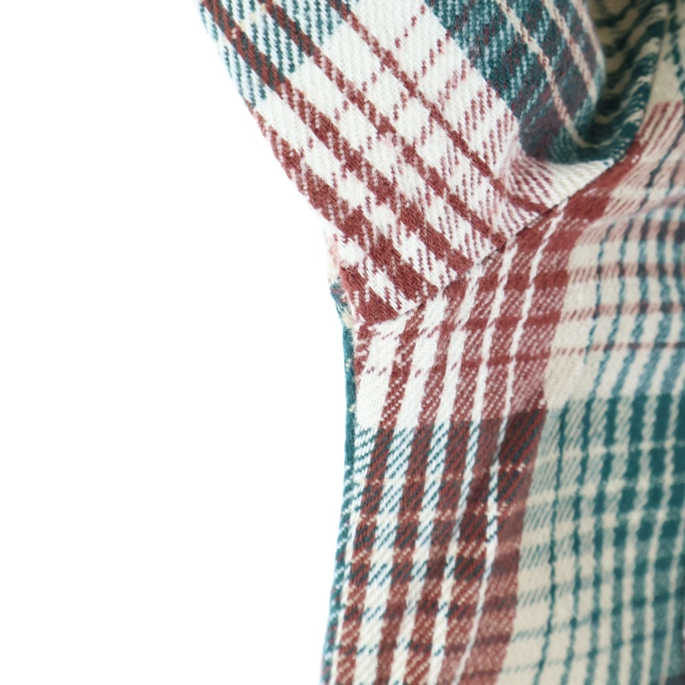 FIVE BROTHERS(ファイブブラザー) 90S VINTAGE CHECK L/S SHIRT ヴィンテージ チェック 総柄 長袖シャツ ベージュ