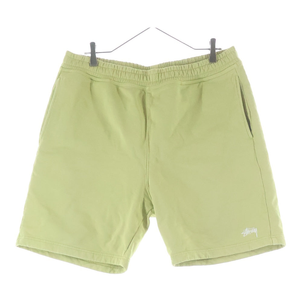 STUSSY(ステューシー) Stock Logo Shorts ストックロゴ スウェット ショーツ ライムグリーン