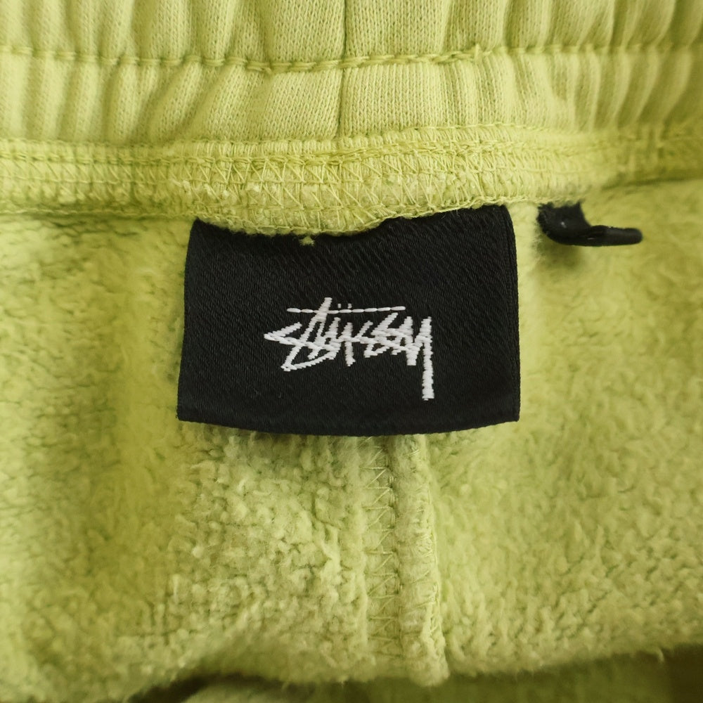 STUSSY(ステューシー) Stock Logo Shorts ストックロゴ スウェット ショーツ ライムグリーン