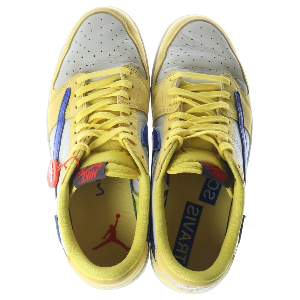 NIKE(ナイキ) ×TRAVIS SCOTT WMNS AIR JORDAN 1 RETRO LOW OG Canary トラヴィススコット ウィメンズ エアジョーダン1 ローカットスニーカー カナリー US13/30cm DZ4137-700