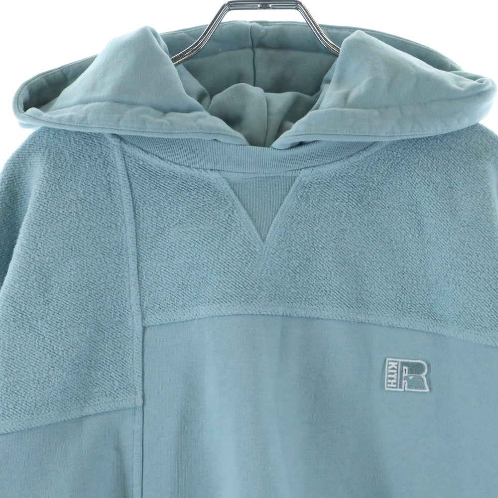 KITH(キス) × Russell Athletic Revers Patchwork Williams Hoodie ラッセルアスレチック リバース パッチワーク ウィリアムズ プルオーバースウェットパーカー KHM030229