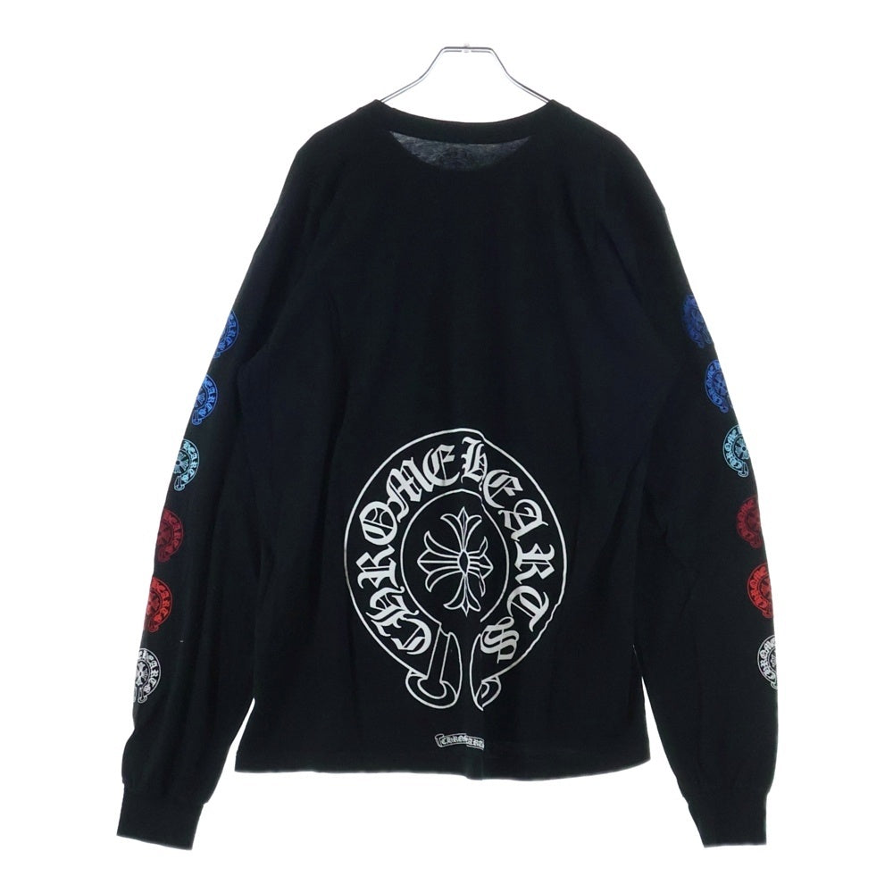 CHROME HEARTS(クロムハーツ) MULTI COLOR HORSE SHOE マルチカラーホースシュー 長袖Tシャツ カットソー ブラック