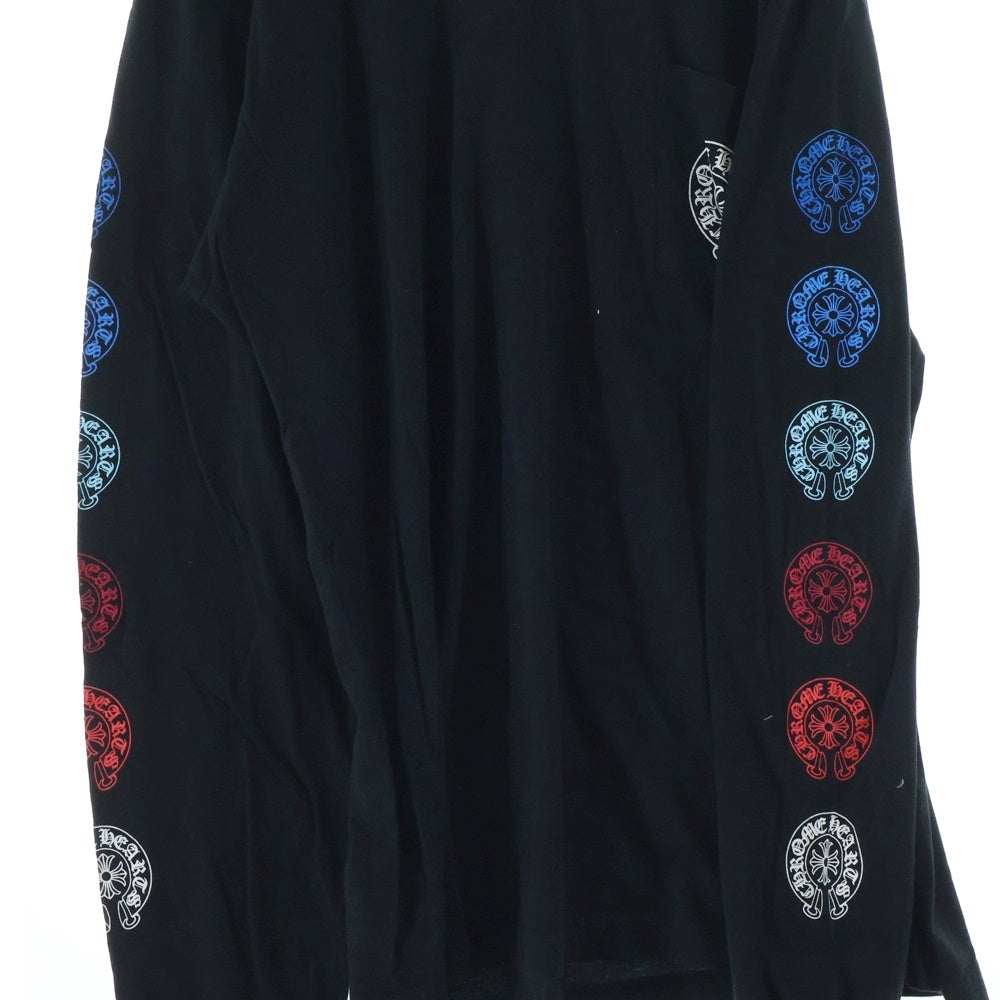 CHROME HEARTS(クロムハーツ) MULTI COLOR HORSE SHOE マルチカラーホースシュー 長袖Tシャツ カットソー ブラック