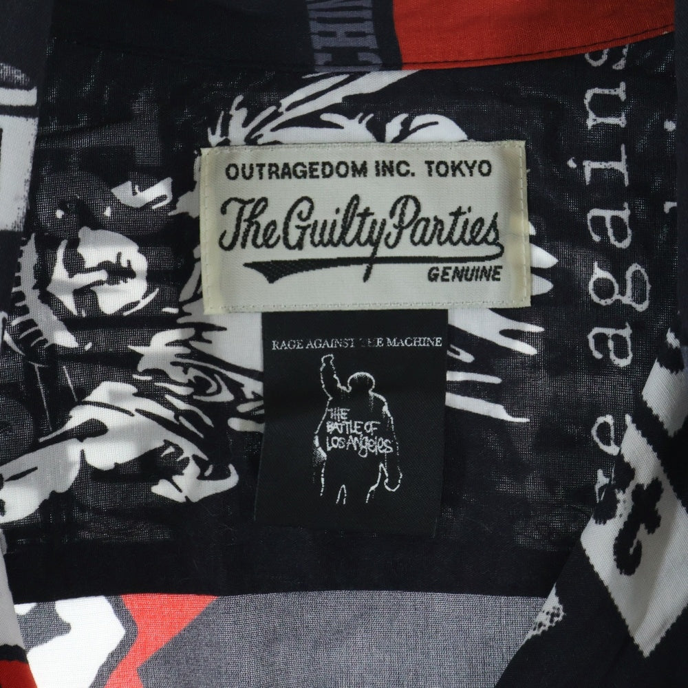 WACKO MARIA(ワコマリア) 20SS × Rage Against The Machine レイジ・アゲインスト・ザ・マシン オープンカラー 半袖シャツ アロハシャツ マルチ