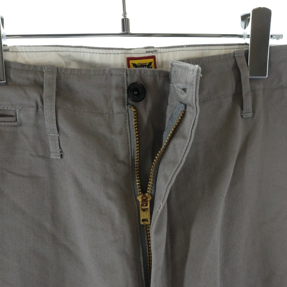 HUMAN MADE(ヒューマンメイド) 22SS Military Chino Pants ロゴエンブロイダリー ミリタリー チノパンツ カーゴパンツ グレー