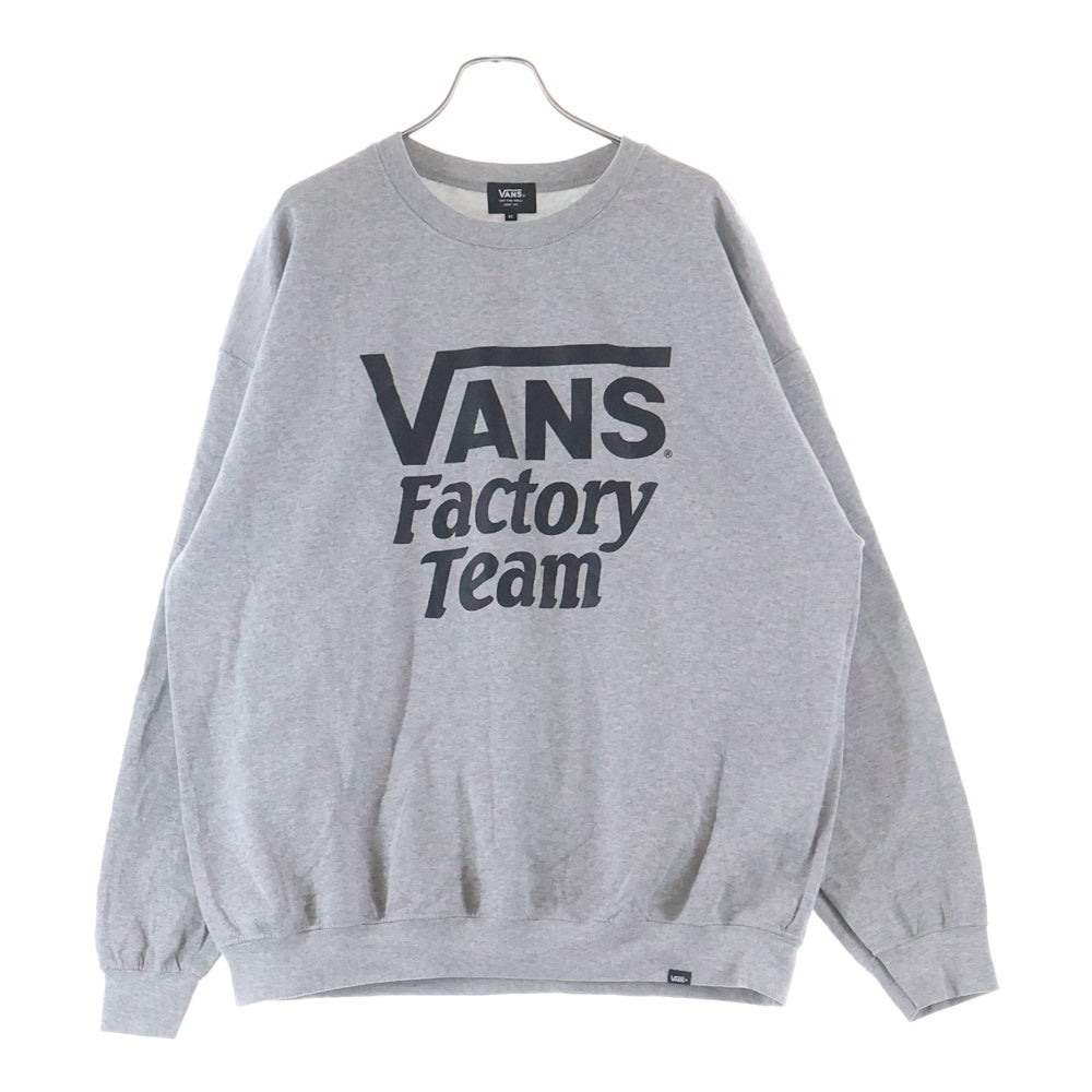 VANS(ヴァンズ) 23SS × STANDARD CALIFORNIA LOGO CREW SWEAT スタンダードカリフォルニア ロゴプリント クルーネック 裏起毛 スウェットトレーナー グレー 122C1040728