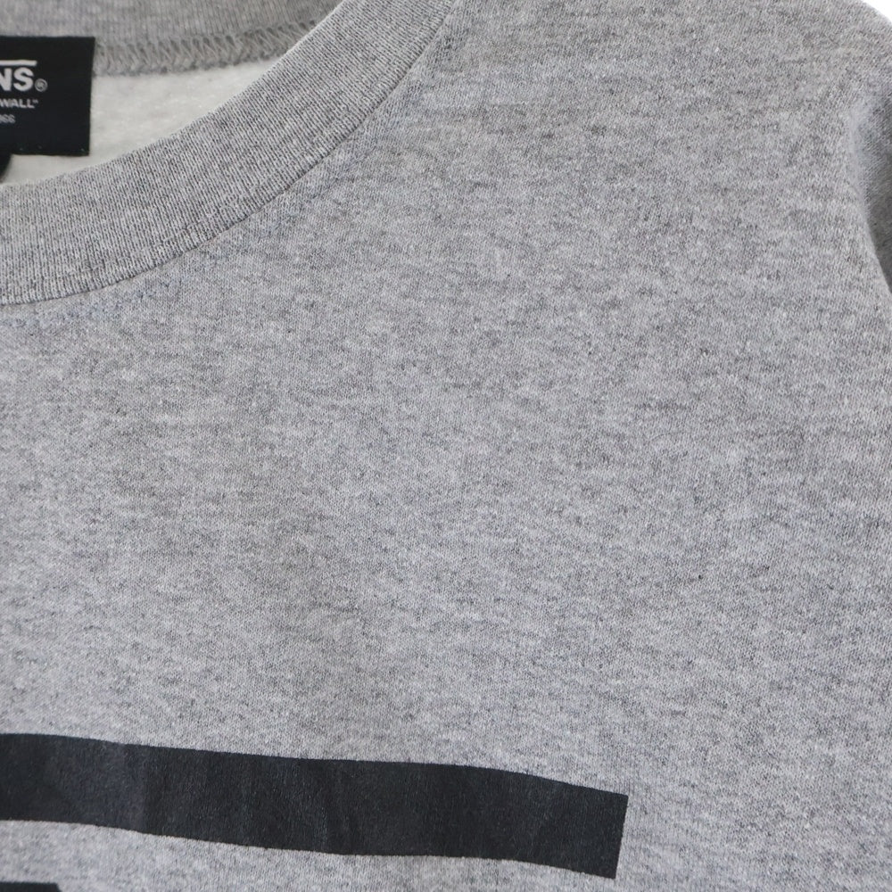 VANS(ヴァンズ) 23SS × STANDARD CALIFORNIA LOGO CREW SWEAT スタンダードカリフォルニア ロゴプリント クルーネック 裏起毛 スウェットトレーナー グレー 122C1040728