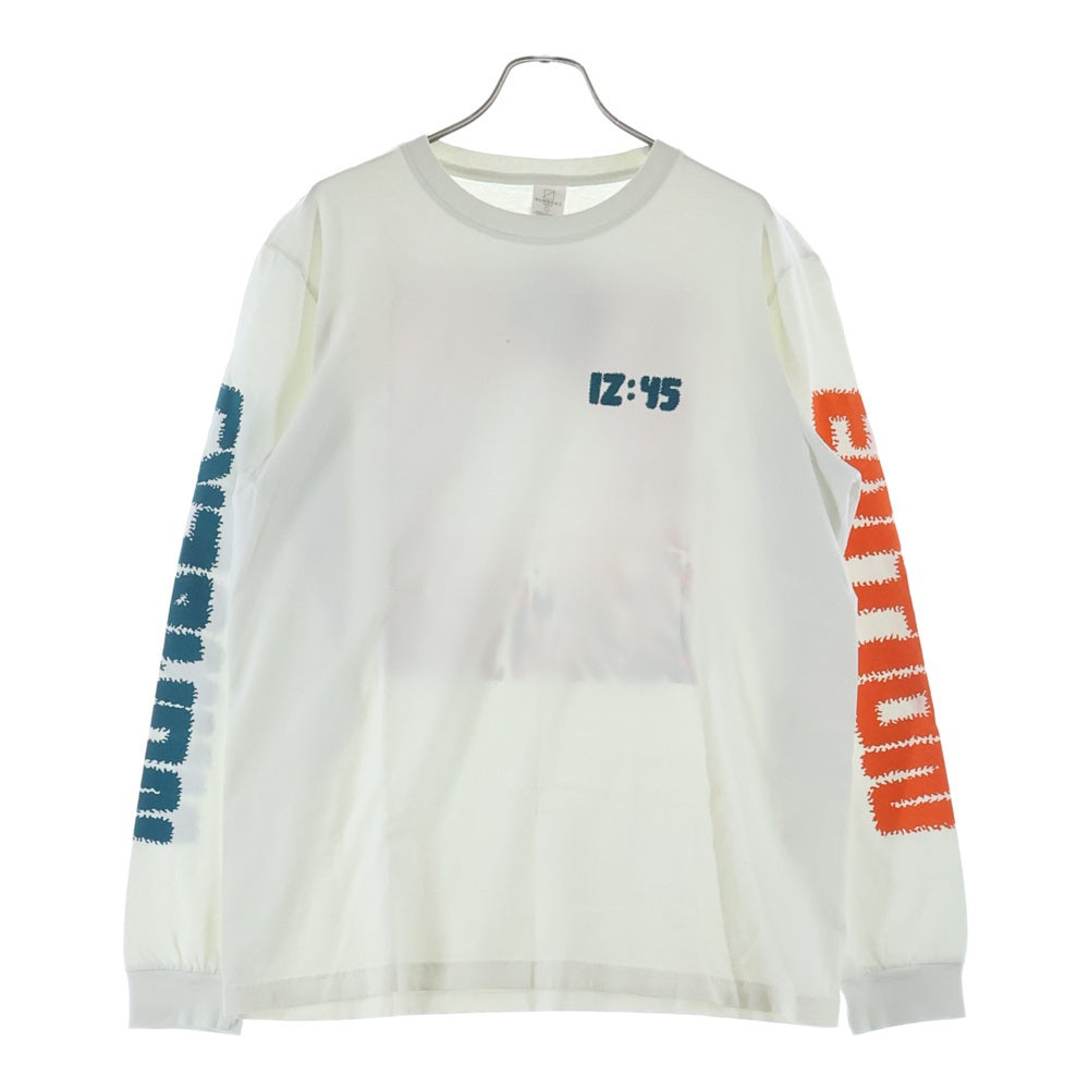 NO BRAND(ノーブランド) NUMBERS edition ナンバーズ エディション 12:45 SWIRL L/S Tee エリックコストン グラフィックプリント クルーネック ロングスリーブ 長袖Tシャツ 15503