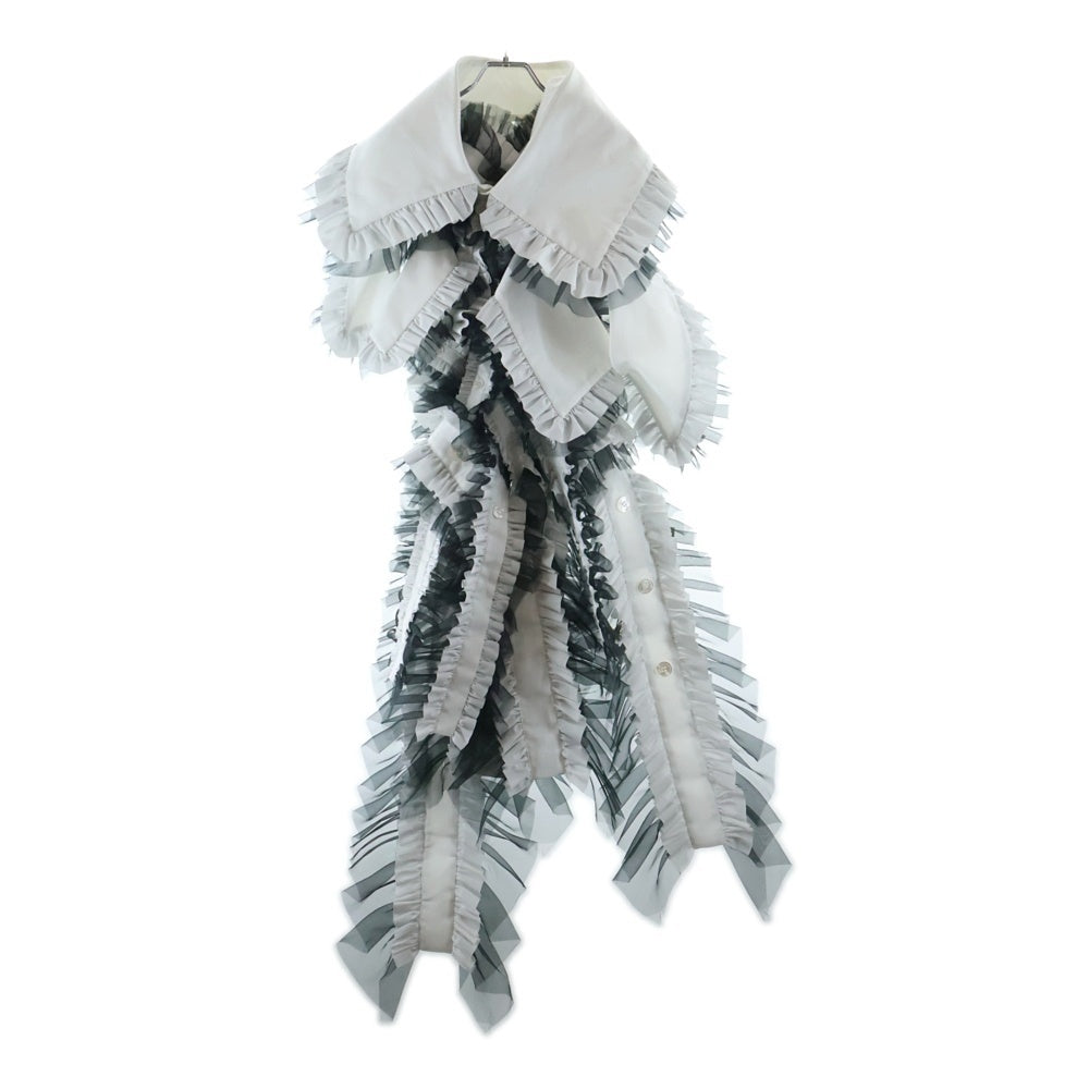 NOIR KEI NINOMIYA(ノワール ケイニノミヤ) 24SS リボンフリル ドレスワンピース ホワイト 3M-O008 レディース