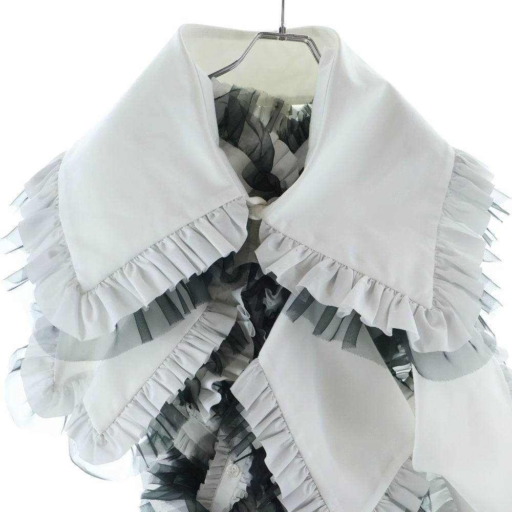 NOIR KEI NINOMIYA(ノワール ケイニノミヤ) 24SS リボンフリル ドレスワンピース ホワイト 3M-O008 レディース