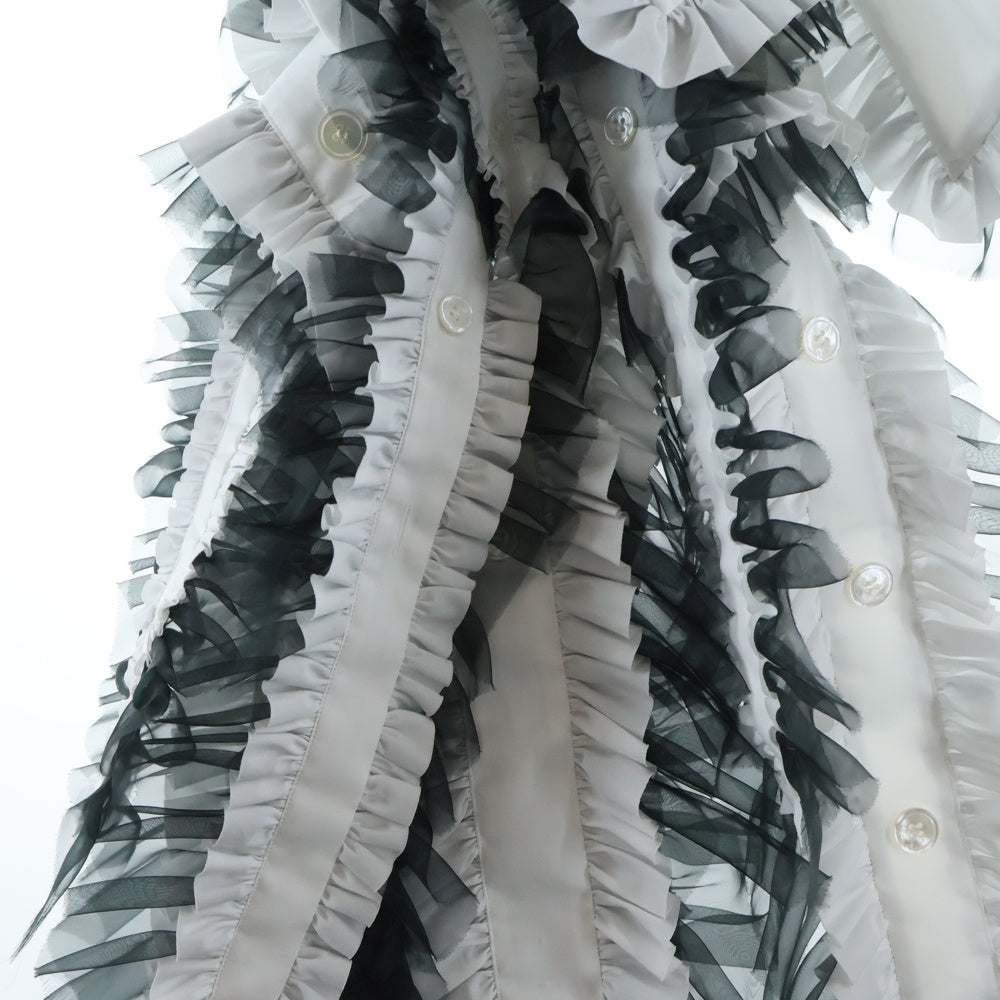 NOIR KEI NINOMIYA(ノワール ケイニノミヤ) 24SS リボンフリル ドレスワンピース ホワイト 3M-O008 レディース