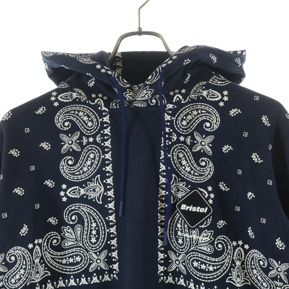 F.C.R.B./F.C.Real Bristol/FCRB(エフシーアールビー/エフシーレアルブリストル) 26SS BANDANA SWEAT HOODIE バンダナ スウェット フーディー プルオーバーパーカー ネイビー FCRB-260041