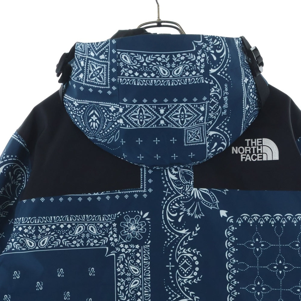 THE NORTH FACE(ザノースフェイス) 22SS NOVELTY GTX MOUNTAIN JACKET ペイズリー 総柄 ノベルティ ゴアテックス マウンテンジャケット フーディー ネイビー NJ2GN10A