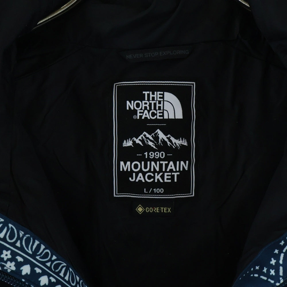 THE NORTH FACE(ザノースフェイス) 22SS NOVELTY GTX MOUNTAIN JACKET ペイズリー 総柄 ノベルティ ゴアテックス マウンテンジャケット フーディー ネイビー NJ2GN10A
