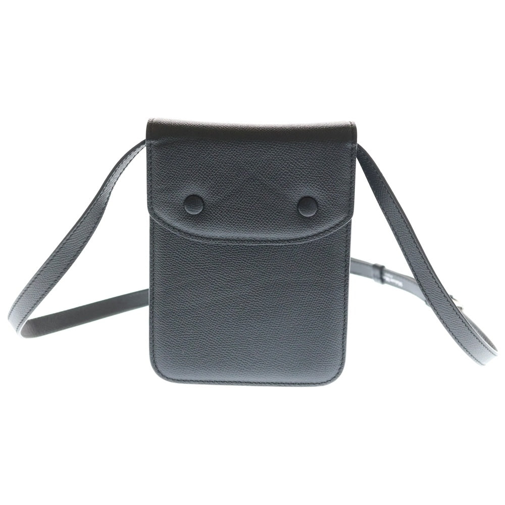 Maison Margiela(メゾンマルジェラ) 4ステッチ レザー スマホショルダーバッグ ポシェット ブラック