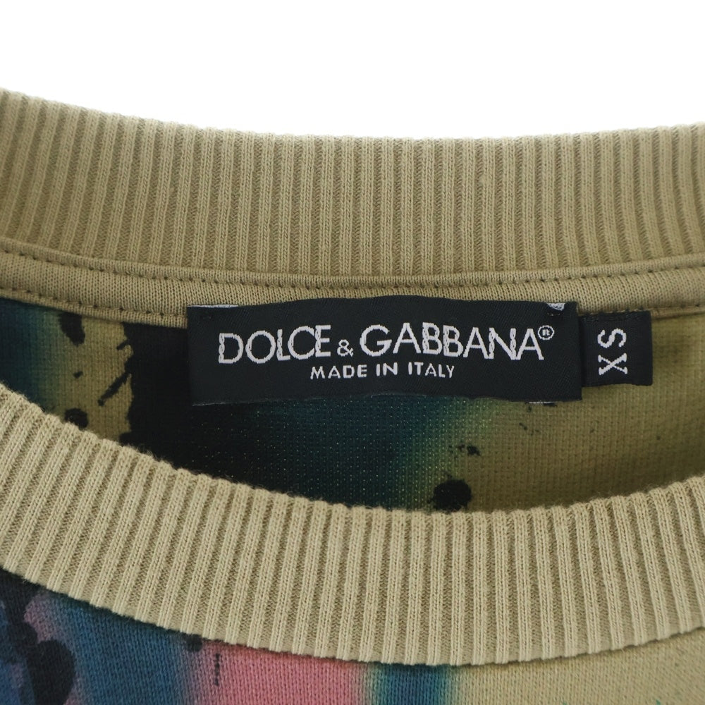 DOLCE & GABBANA(ドルチェアンドガッバーナ) クロップドグラフィティプリント クルーネック スウェットシャツ マルチ