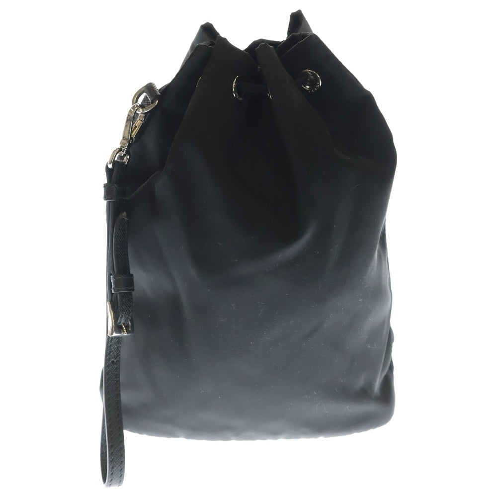 PRADA(プラダ) Re-Nylon Pouch リナイロン トライアングルロゴ ポーチ 巾着 ブラック 1NS369