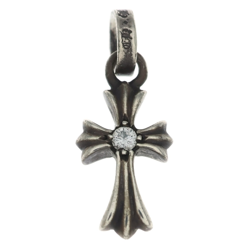 CHROME HEARTS(クロムハーツ) CRS BBYFAT DMND ベイビーファットクロス 両面1ダイヤ ペンダントトップ シルバー BCA238