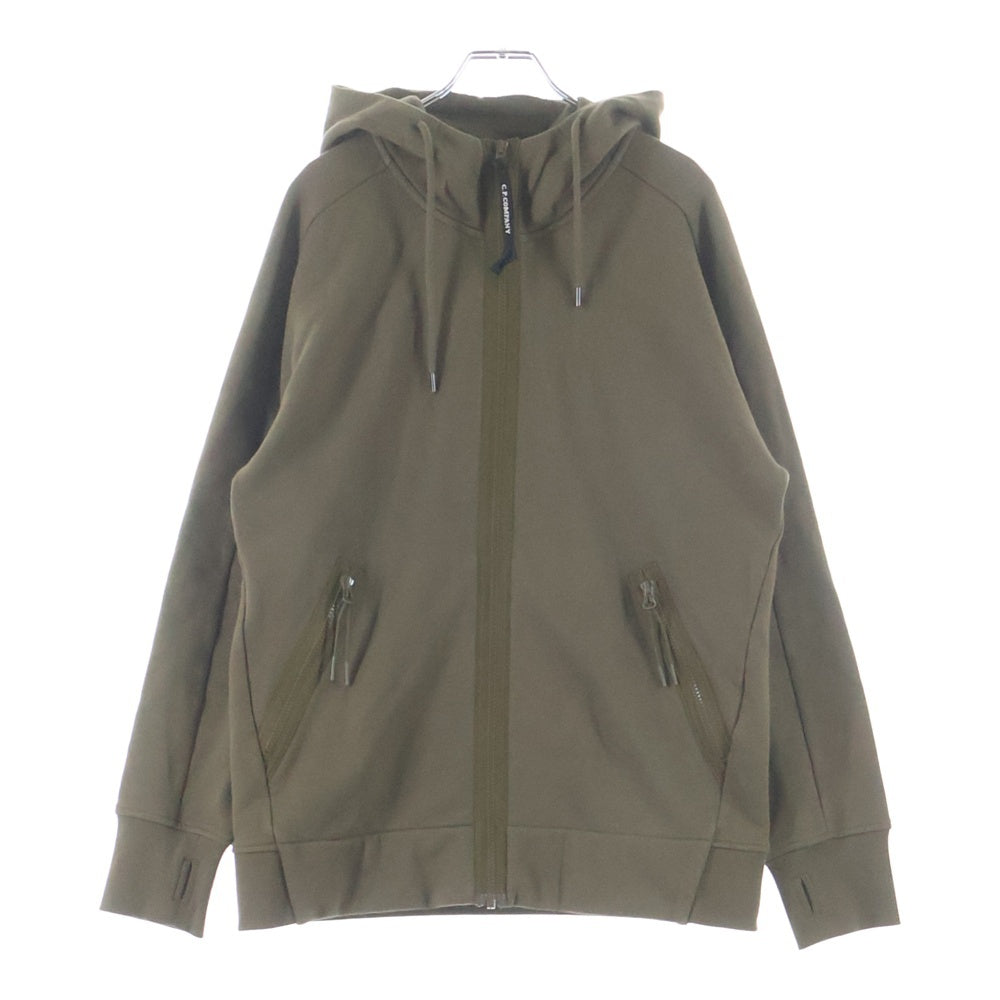 C.P. Company(シーピーカンパニー) DIAGONAL RAISED FLEECE GOGGLE SWEATSHIRT ゴーグル ジップアップフーディー スウェットシャツ パーカー カーキ RCCMSS715A-005086W
