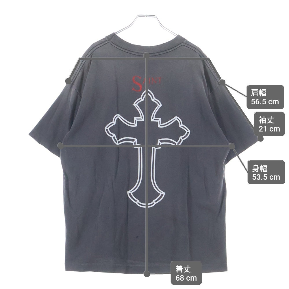 SAINT MICHAEL(セントマイケル) 25SS 2PAC 2PC SS TEE 2パック プリントクルーネック半袖Tシャツ グレー SM-HR8-0000-C14