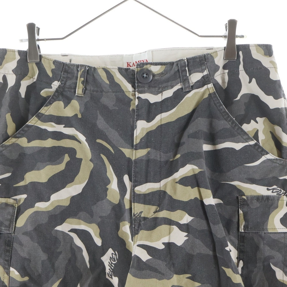 KAMIYA(カミヤ) 25SS CAMOUFLAGE WASH CARGO PANTS カモフラージュ ウォッシュ カーゴパンツ カーキ G14PT016