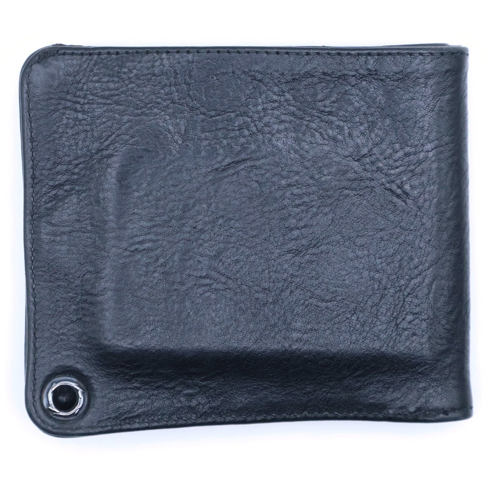 CHROME HEARTS(クロムハーツ) 1SNAP 1スナップ クロス ボールボタン レザーウォレット 財布 ブラック