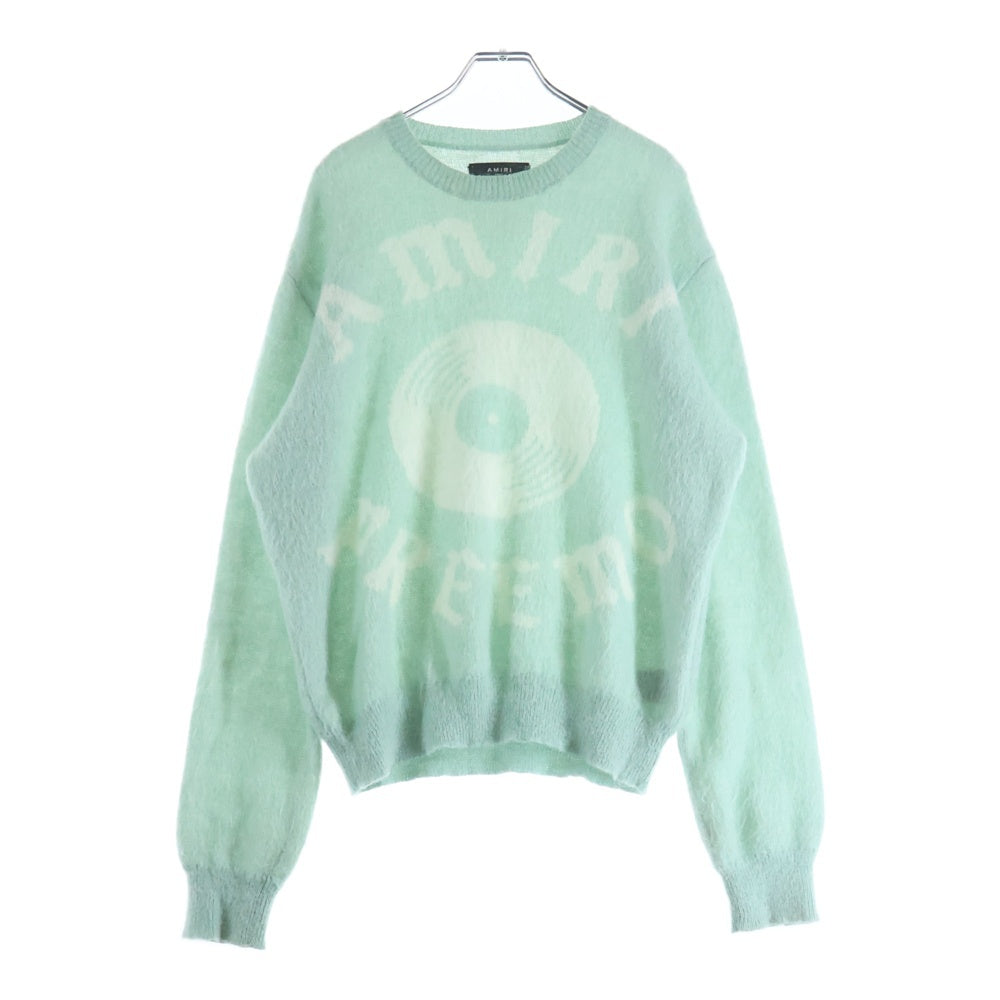 AMIRI(アミリ) 23AW ロゴインターシャモヘアニットセーター ミントグリーン SRAW23MKL017SMRMALO