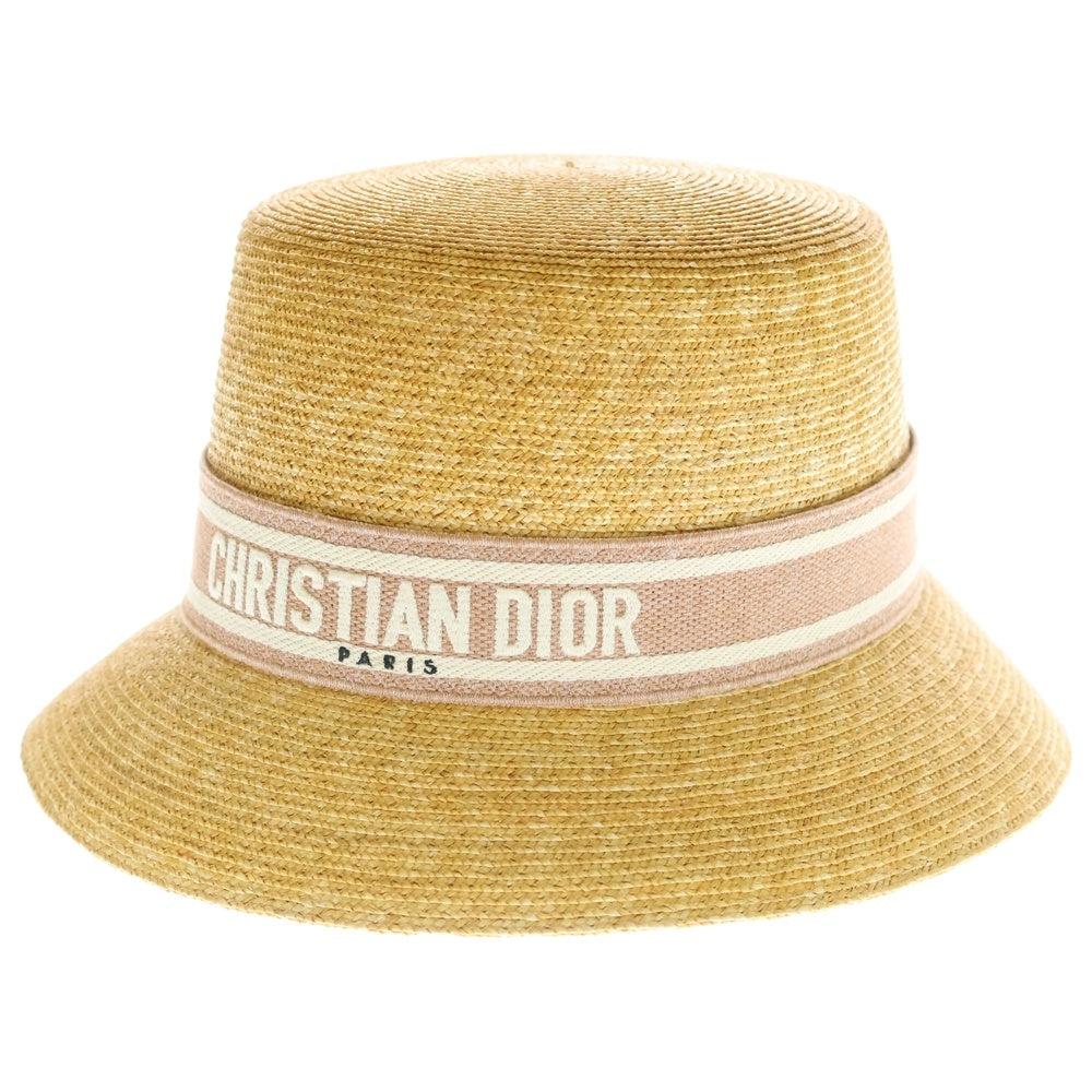 Christian Dior(クリスチャンディオール) DIORESORT ディオリゾート ストローハット 麦わら帽子 ベージュ/ピンク 11DRT952G180 レディース