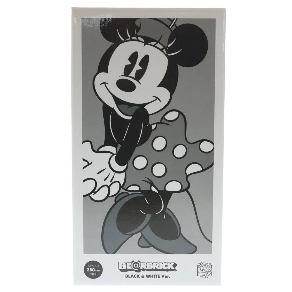 MEDICOM TOY(メディコムトイ) BE@RBRICK MINNIE MOUSE BLACK & WHITE Ver. ベアブリック ミニーマウス 400% ブラック/ホワイト