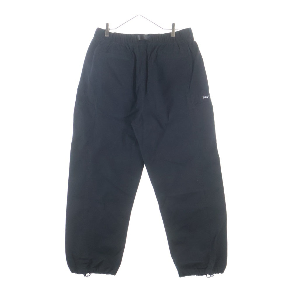 SUPREME(シュプリーム) 23SS Belted Trail Pant サイドロゴ刺繍 ベルテッド トレイル カーゴパンツ ブラック