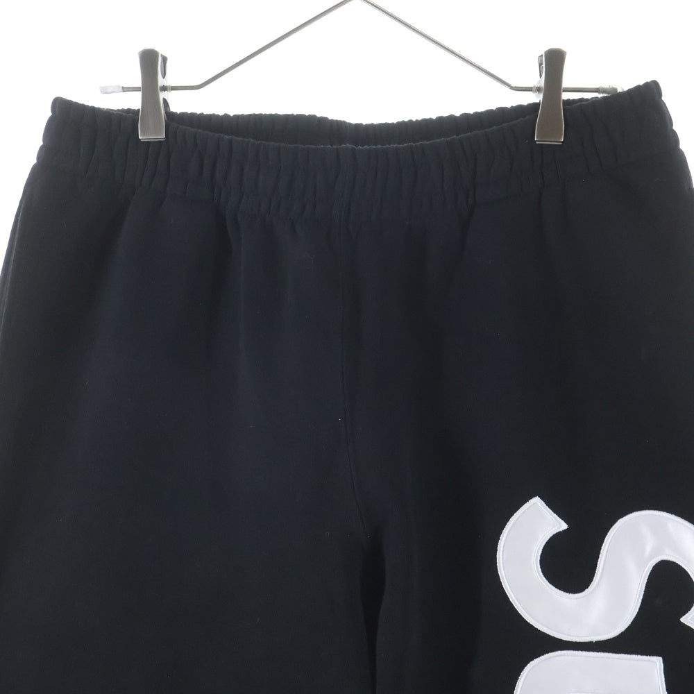 SUPREME(シュプリーム) 25AW Satin Applique Sweatpants サテンロゴスウェットパンツ ブラック