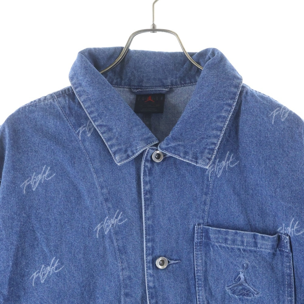 NIKE(ナイキ) Jordan Flight Heritage Denim jacket ジョーダン フライト 総柄 デニムジャケット インディゴ FN4650-436