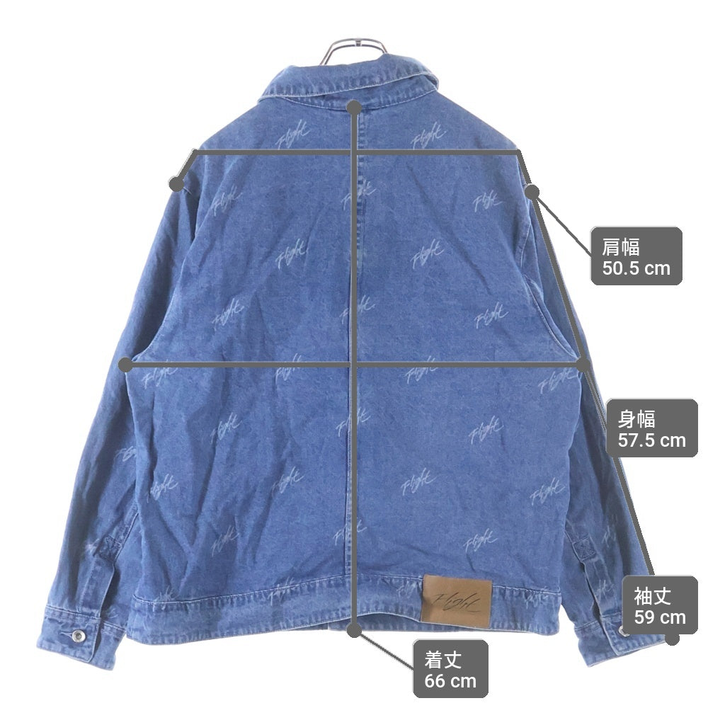 NIKE(ナイキ) Jordan Flight Heritage Denim jacket ジョーダン フライト 総柄 デニムジャケット インディゴ FN4650-436